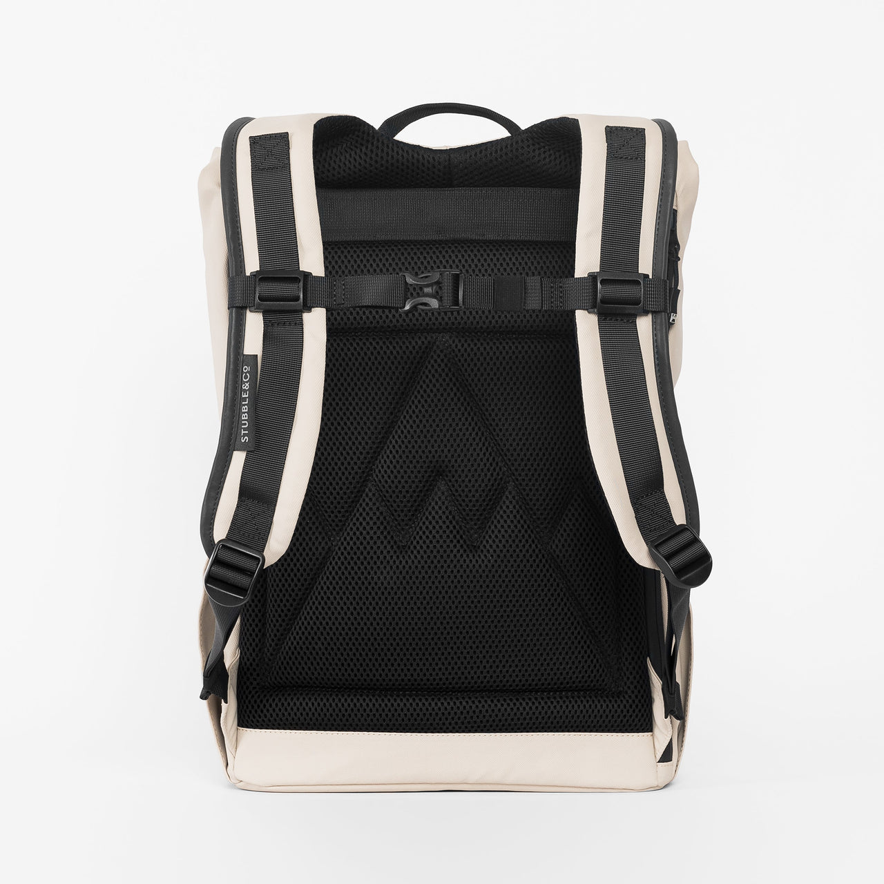 a studio shot of the back panel of the Sand roll top mini