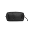 A studio shot of the front and side of an shoe bag as cut out transparent PNG- black