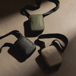 a studio flat lay of the shoulder bags- All Black