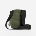 a studio shot of the back of an Urban Green shoulder bag