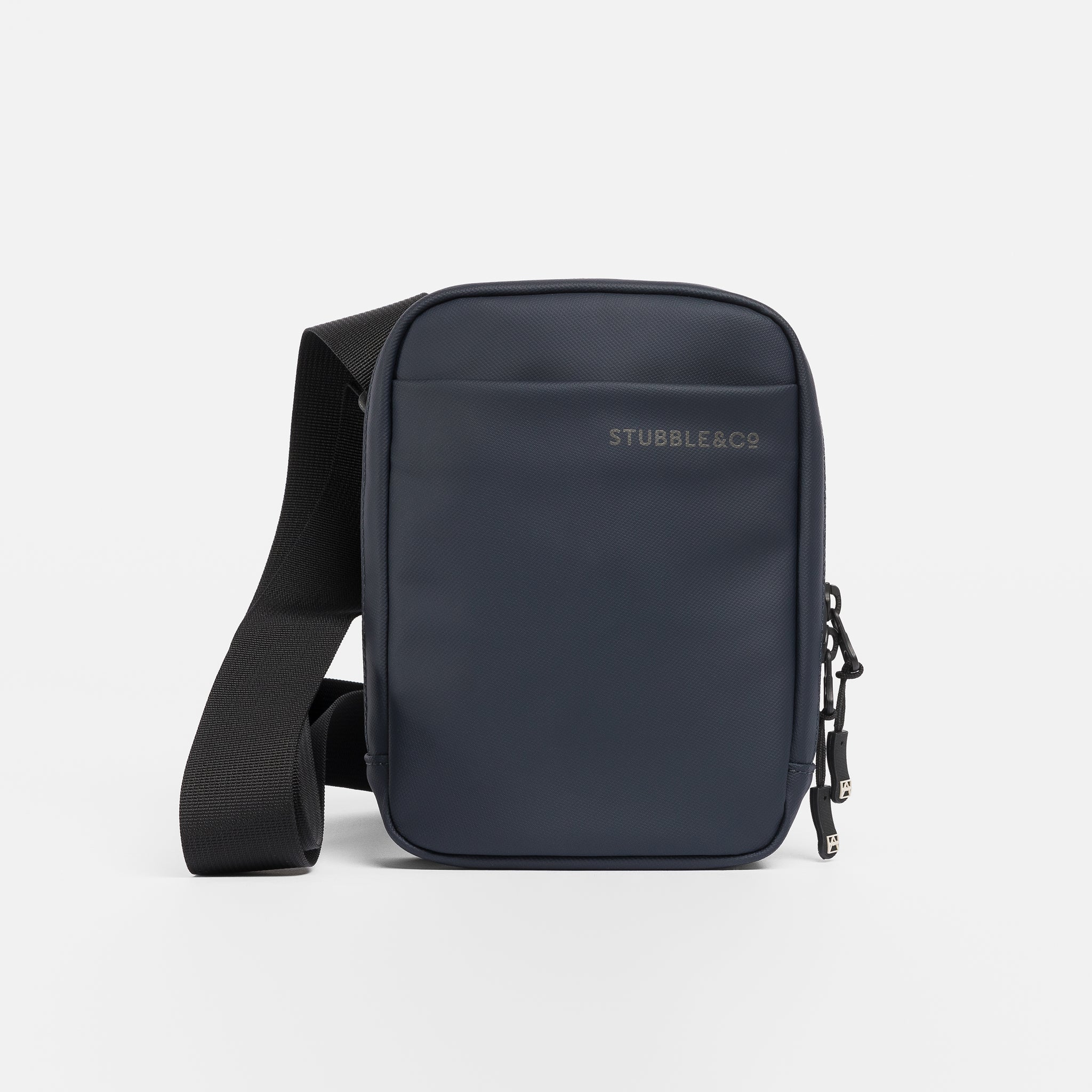 A studio shot of the front of a Midnight Blue Shoulder Bag