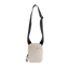 A studio shot of the front and side of a Shoulder Bagl as cut out transparent PNG-  sand