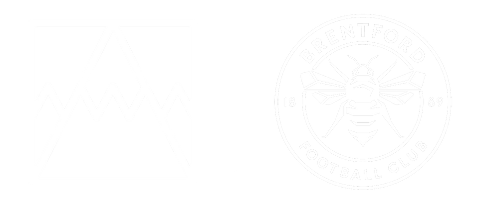 stubble and brentford logos in white