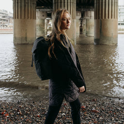 Women wearing The Backpack in Pirate grey