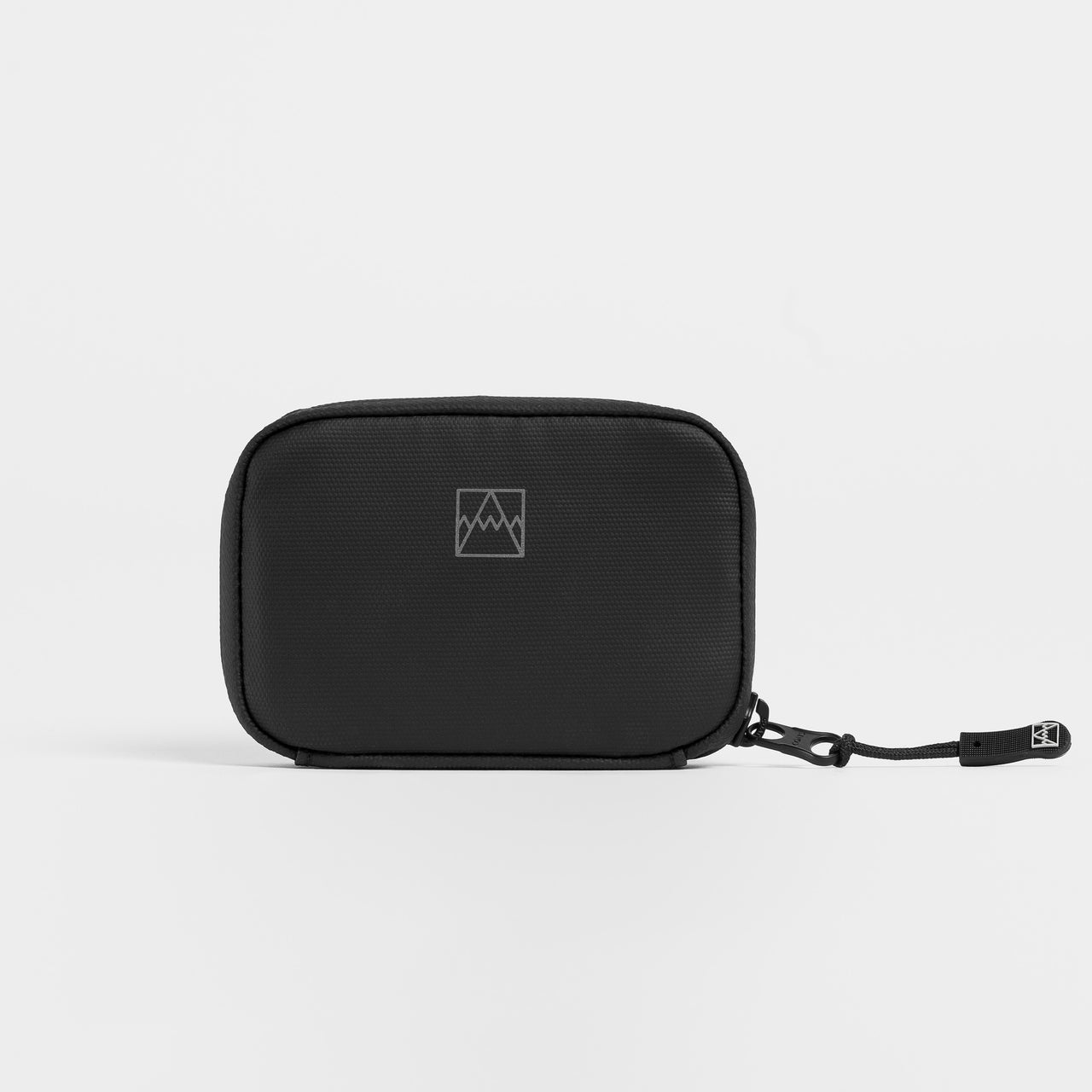 A studio shot of the front of the wallet in All Black