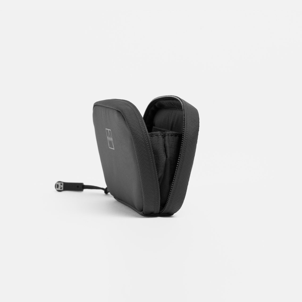 A studio shot of the end of the wallet in All Black