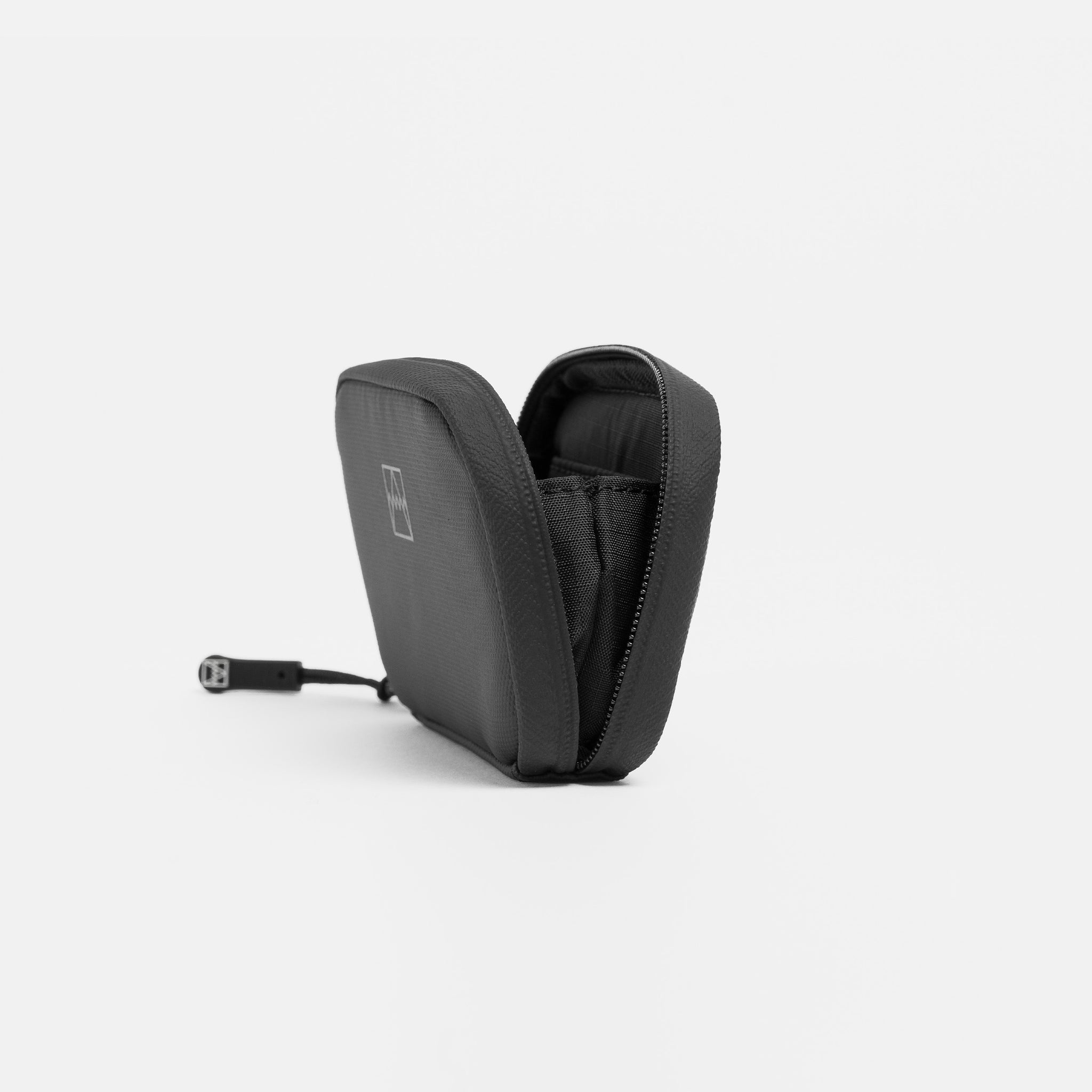 A studio shot of the end of the wallet in All Black