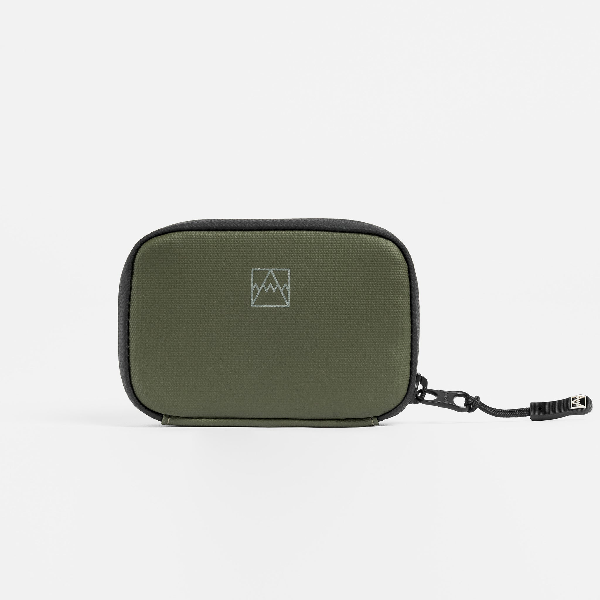 A studio shot of the front of the Wallet in Urban Green