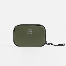 A studio shot of the front of the Wallet in Urban Green