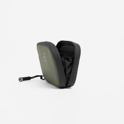 A studio shot of the end of the Wallet in Urban Green