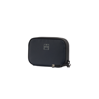 A studio shot of the front and side of a wallet  as cut out transparent PNG- midnight