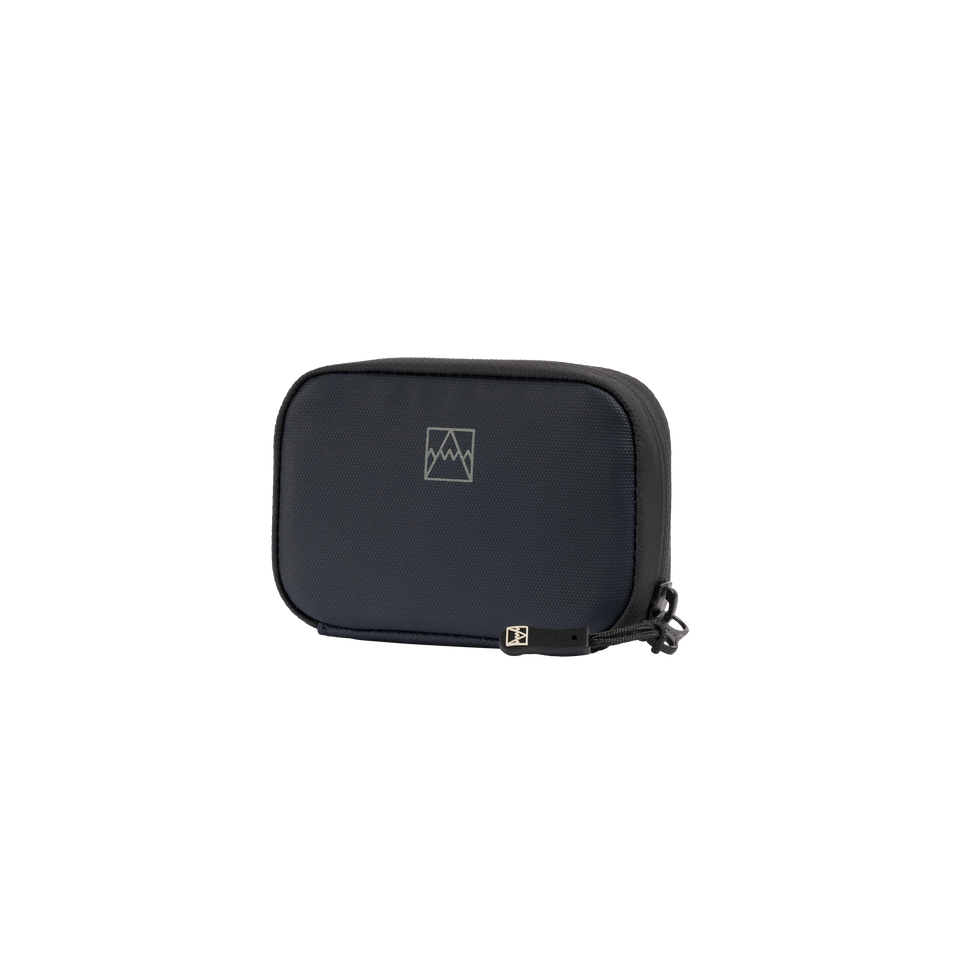 A studio shot of the front and side of a wallet  as cut out transparent PNG- midnight