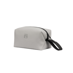 Concrete Wash Bag with a black zip and carry strap.