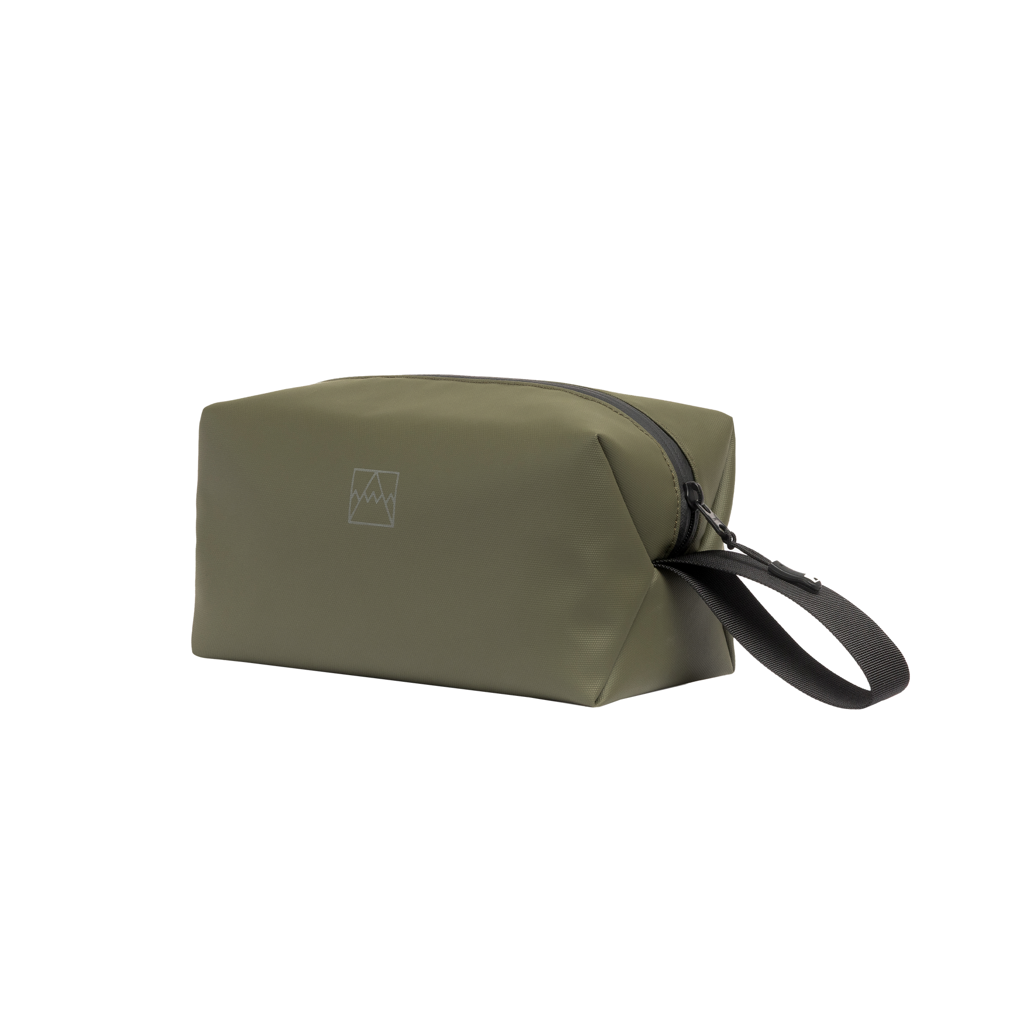 Urban Green Wash Bag with a black zip and carry strap.