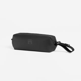 A studio shot of the front and side of the pencil case in All Black