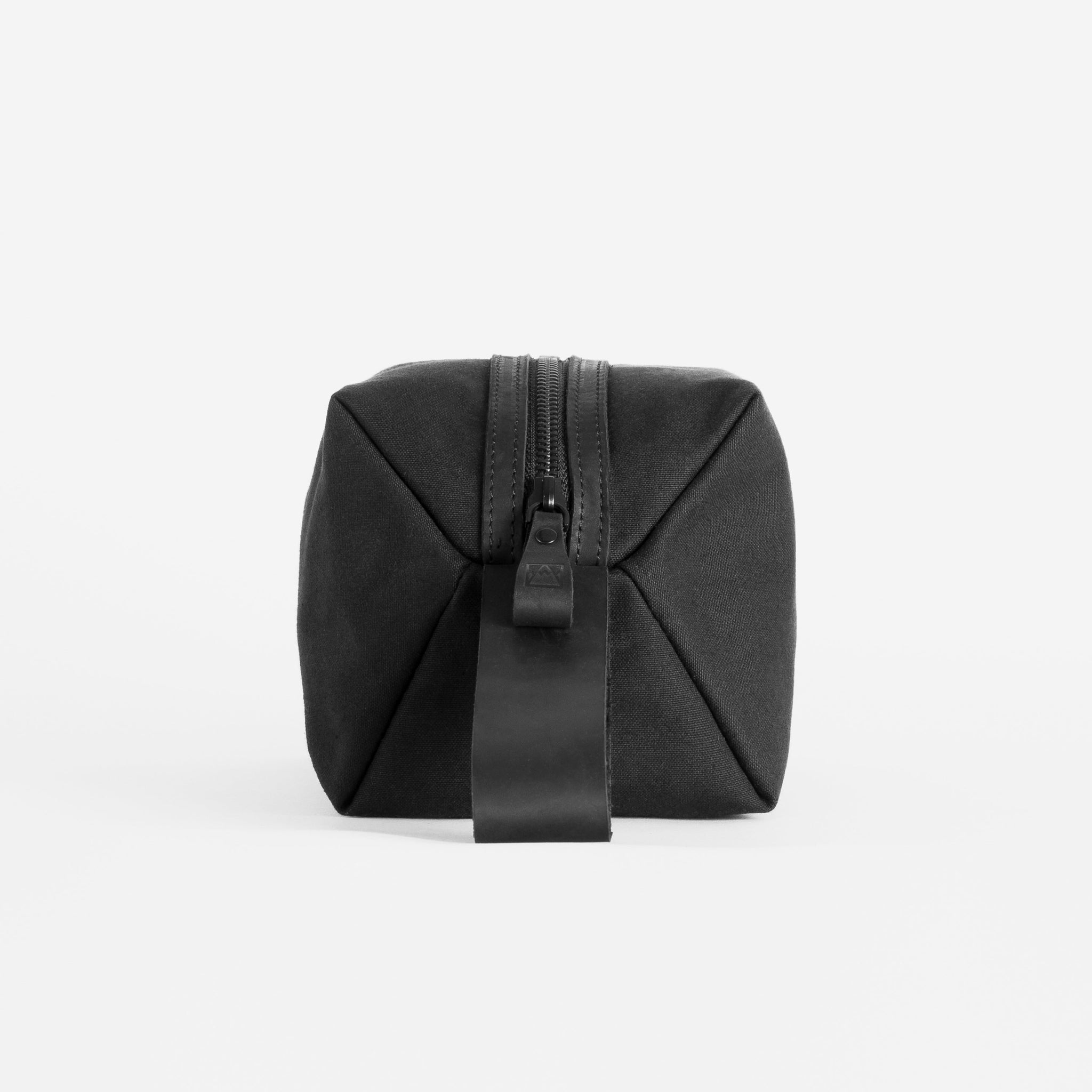 Wash Bag in All Black top view