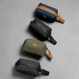 Wash Bag in canvas colour Navy Olive All Black and Pirate
