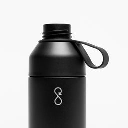 A studio shot of the lid of the water bottle by Stubble and Co and Ocean Bottle collaboration in Black