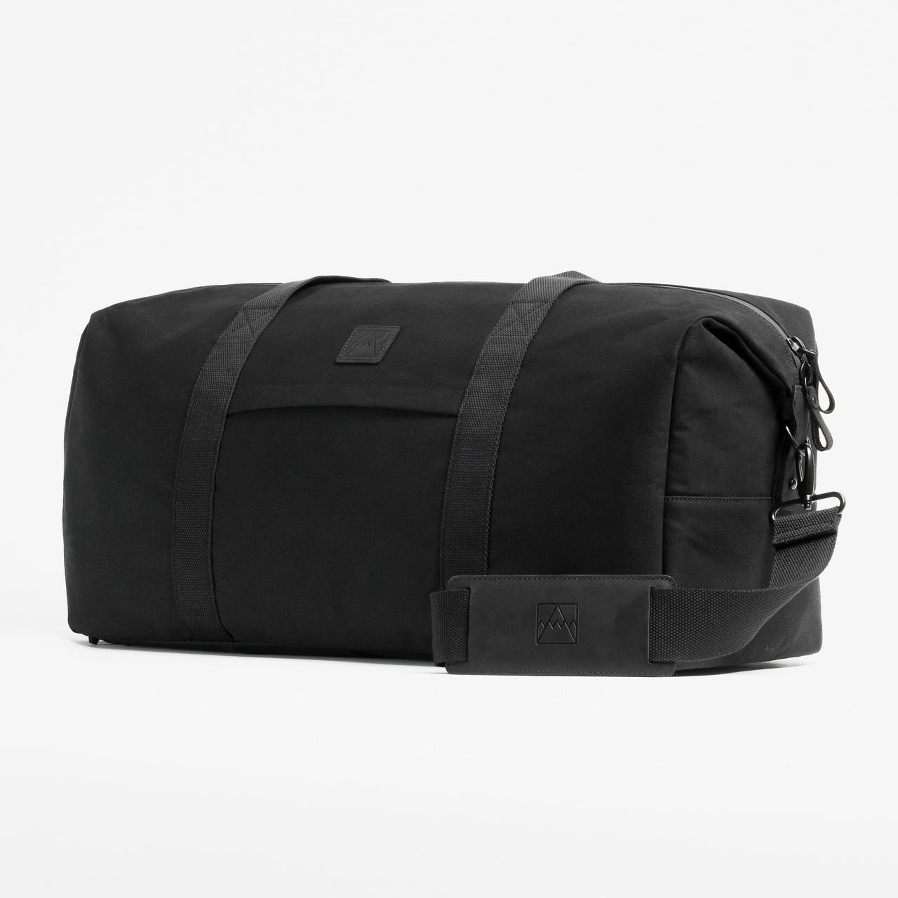 A studio shot of the Weekender 30L in All Black at an angle