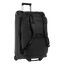 A studio shot of the front and side of an wheeled kit bag 80l as cut out transparent PNG- black