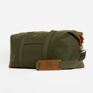 Product shot from the side angle of The Weekender in Olive.