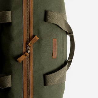 Product shot close up top view of The Weekender in Olive