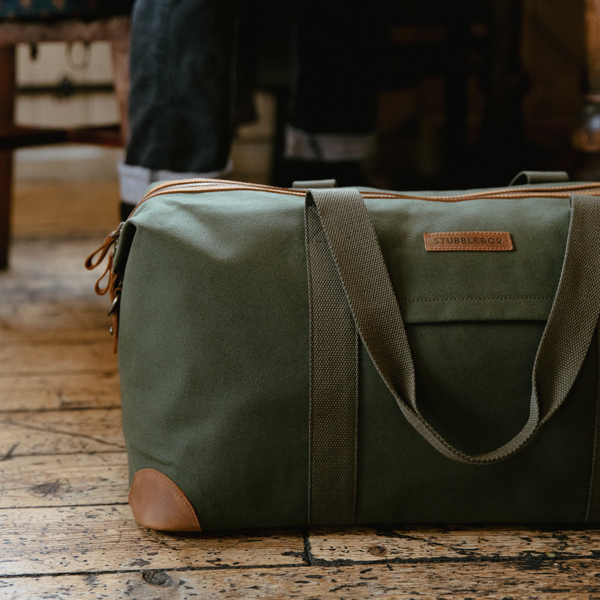 The Weekender. Waterproofed Canvas and Leather Holdall. 15