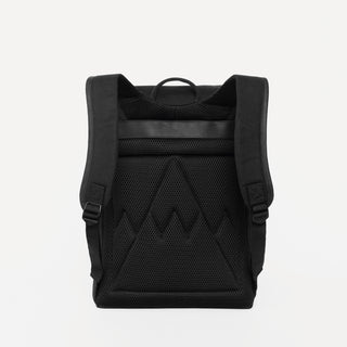 Product shot of the Backpack Mini in All Black from the back.